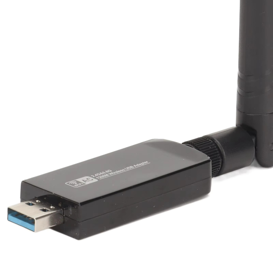 Aramox W50L Dual Band WiFi USB 3.0 Adapter RTL8812AU 1200M WLAN Netzwerkkarte in Schwarz - Bild 3
