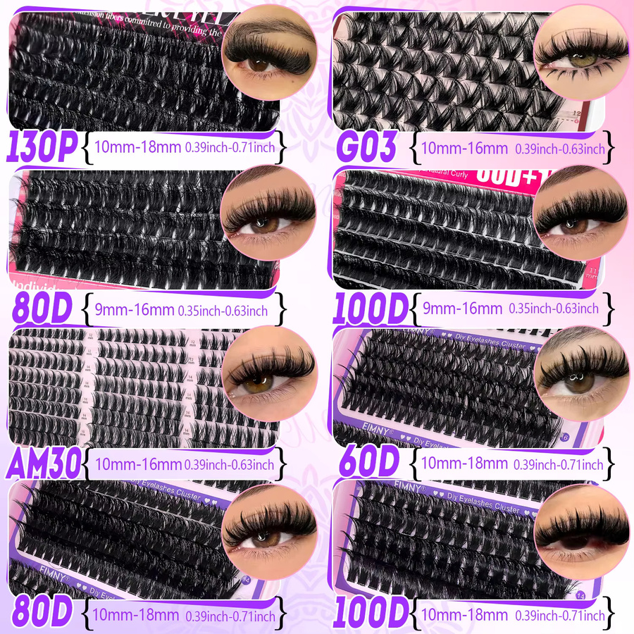 EIMNY Künstliche Wimpern, Natürlich, Einzelbox - Bild 3