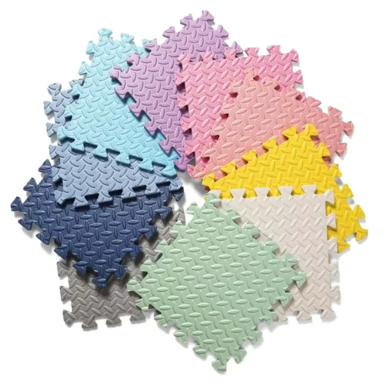 DHDH Schaumstoff Puzzle Teppich Matte für Sport und Fitness, rutschfest und weich, Farben: Lila und Mehrfarbig, B/T/H: 30 x 30 cm - Bild 2
