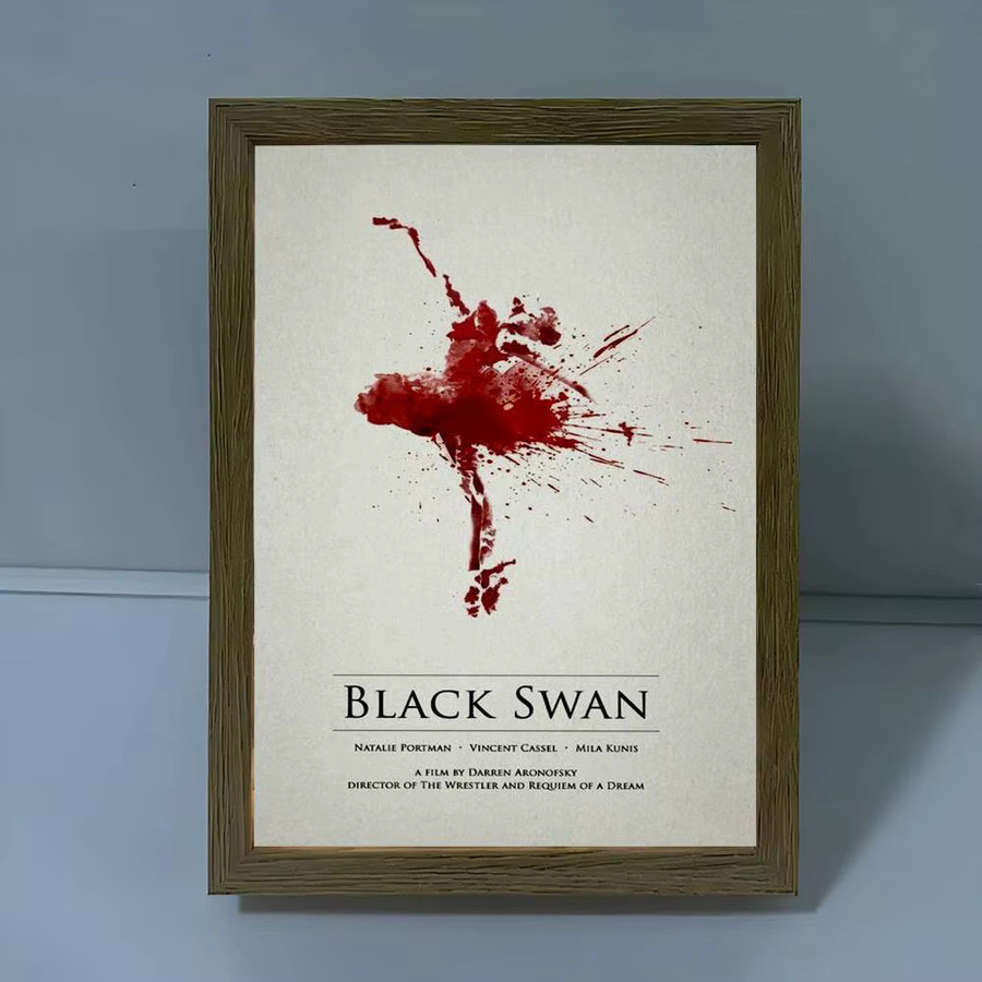Selbstklebendes Film-Poster Black Swan als Vintage Wandaufkleber in Multicolour, rechteckiges Kunstposter aus Papier - Bild 3