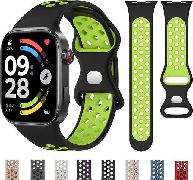 Uhrenarmband Silikon, Schwarz, Unisex - Bild 1