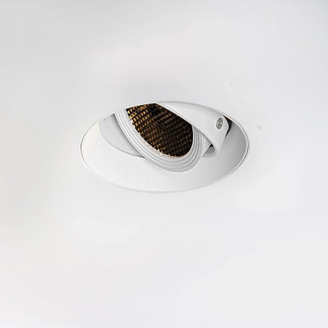 QAZQA Moderner Einbaustrahler Oneon Honey Weiß Rund Randlos GU10 aus Aluminium - Bild 1