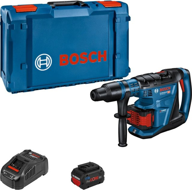 Bosch Professional Akku-Bohrhammer GBH 18V-40 C mit 2 ProCORE18V 5,5 Ah Akkus in Blau/Schwarz - Bild 1