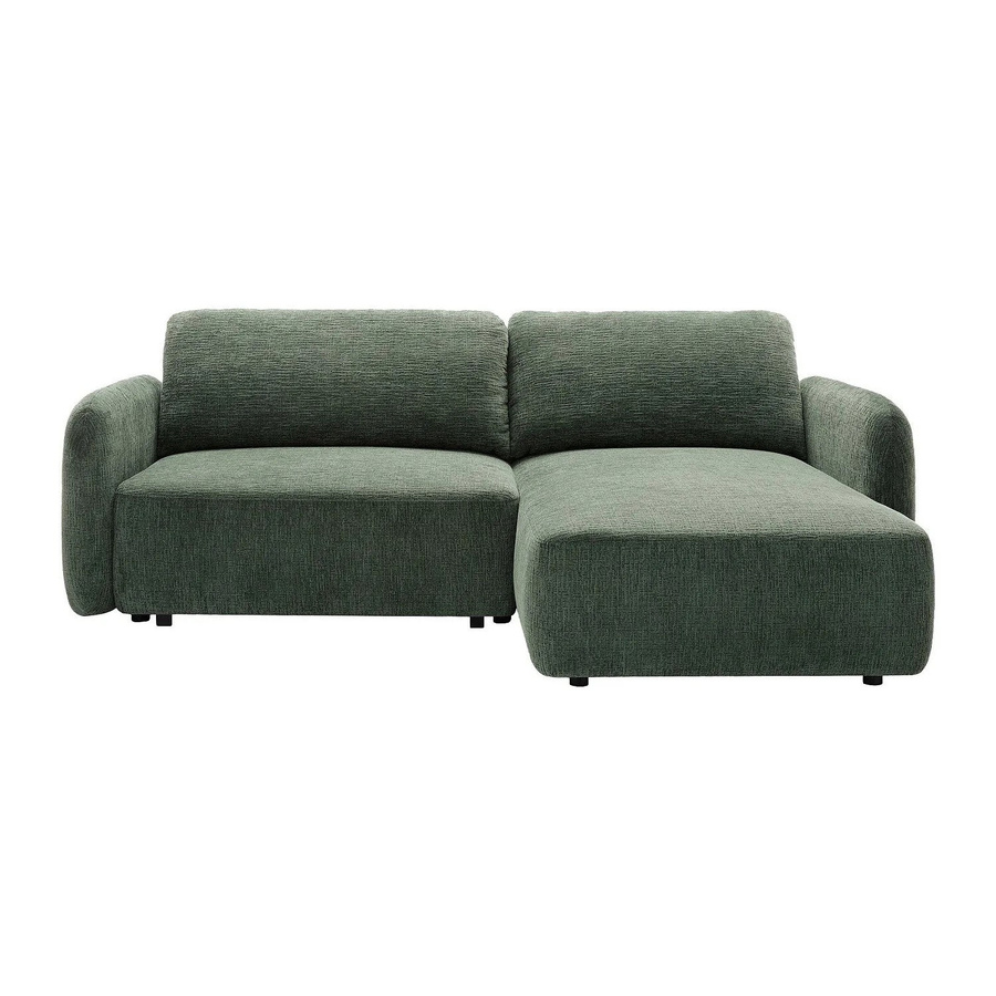 Plufati Schlafsofa in L-Form, Tannengrün, Breite: 230 cm - Bild 2