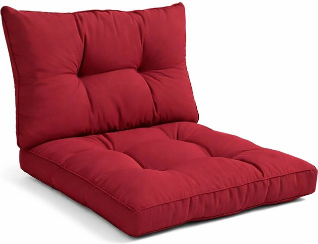 Beautissu Lounge Kissen Set Outdoor Rot XLuna B/H: 40 x 40 cm und 50 x 40 cm - Bild 1