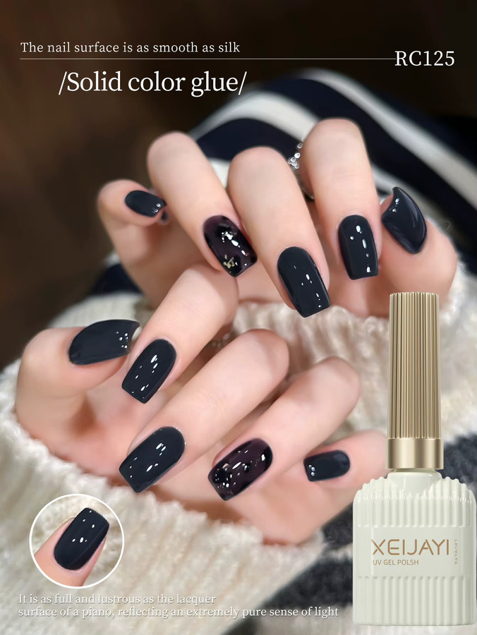 XEIJAYI Gel-Nagellack, Blau-Schwarz, 15 ml, glänzend - Bild 2