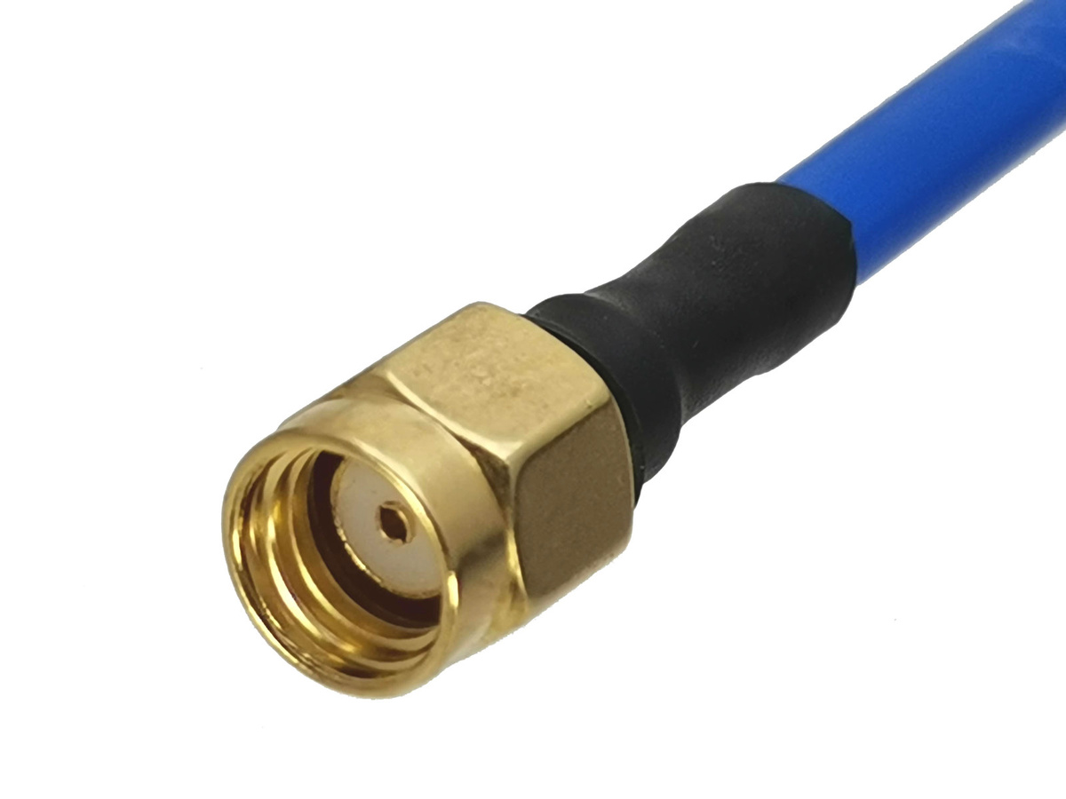 RF-Koaxialkabel Pigtail RG402 mit SMA-Stecker auf RP-SMA-Buchse, Blau, Länge: 20 m - Bild 2
