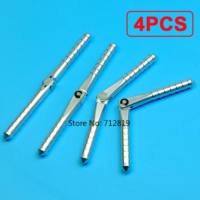 SKYAREA CNC Aluminium Pivot festgesteckte und runde Scharniere, 4-teiliges Set, Grau, Metall, Zubehör - Bild 1