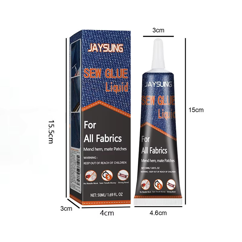 VIE LENTE Textilkleber für Stoff und Leder zum Ausbessern von Kleidung, 50 ml, Blau - Bild 6