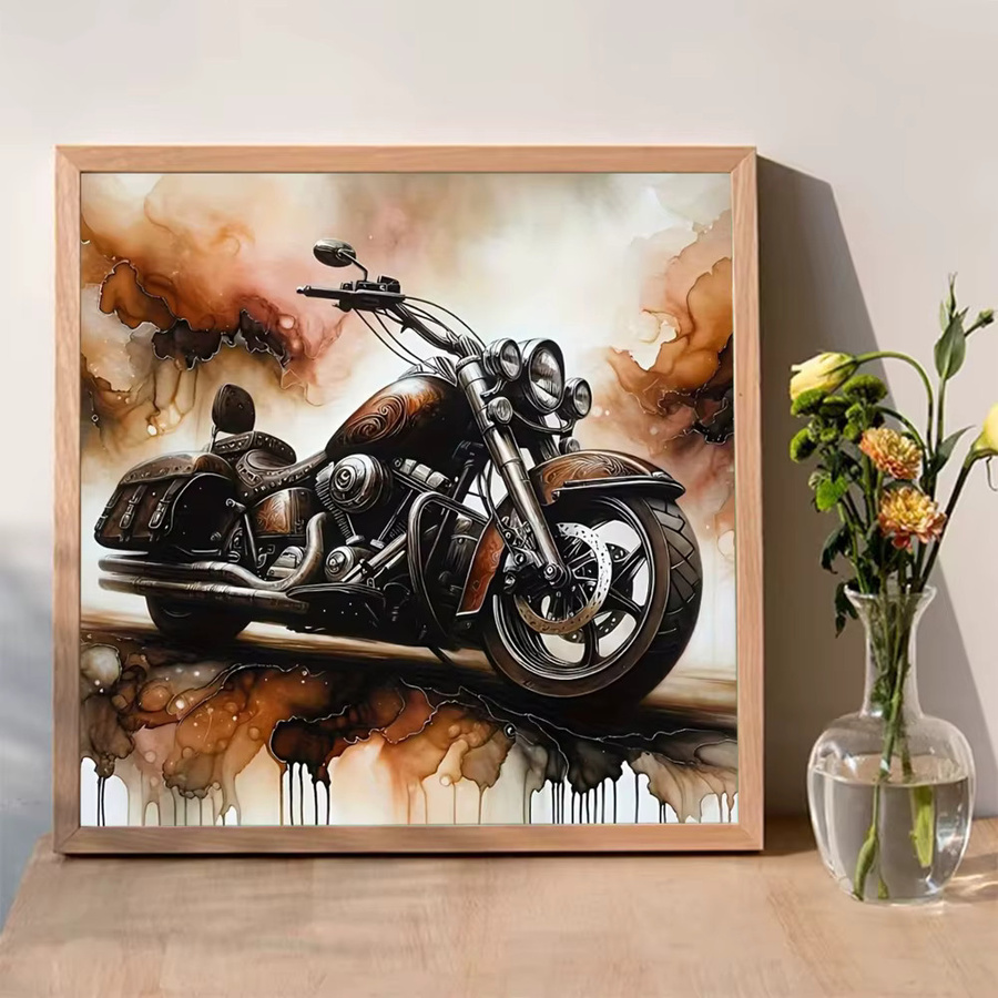 Momoart Diamant-Stickerei Motorrad Landschaftsmosaik für Erwachsene in Mehrfarbig - Bild 3