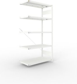 Meta Steckregal CLIP 330 AR mit 5 Böden, Farbe: RAL 7035 Grau, B/T/H: 200 x 100 x 50 cm - Bild 1