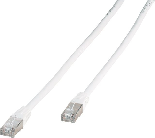 Vivanco CAT 5e Netzwerkkabel mit RJ45 Stecker in Weiß, Länge: 1 m - Bild 1