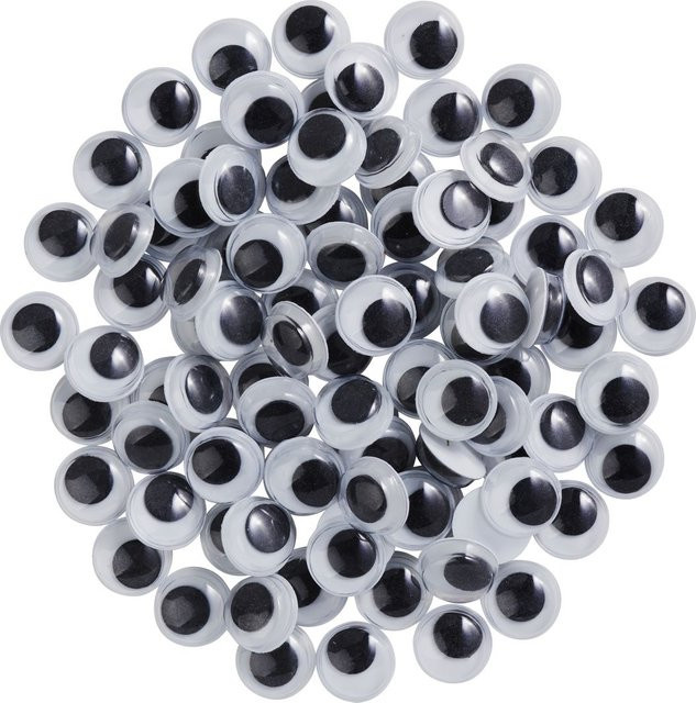 VBS Wackelaugen zum Aufkleben Rund 10 mm 100 Stück - Bild 1