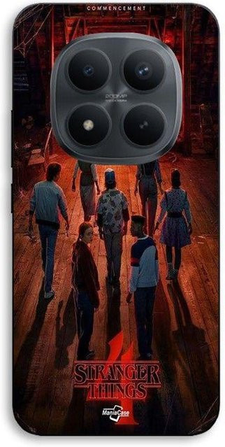 MANIACASE Handyhülle für Xiaomi Redmi Note 15 Pro 5G im Stranger Things S4 Design aus Silikon TPU, Schwarz/Multicolor - Bild 1