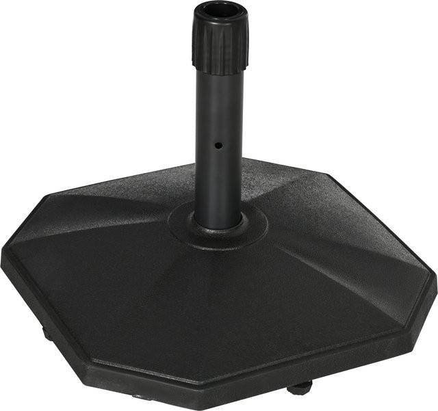 Outsunny Sonnenschirmständer aus Zement und Polyethylen in Schwarz, Gewicht: 22 kg, B/T/H: 46 x 46 x 39 cm - Bild 1
