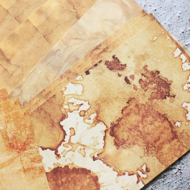 30 Blatt Ocean Waves Scrapbook-Papier in Blau und Braun für Scrapbooking, Junk-Journal und Kunsthandwerk - Bild 1