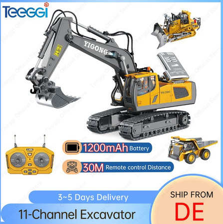 Teeggi RC Bagger, Muldenkipper, Bulldozer, 1:20, ferngesteuert