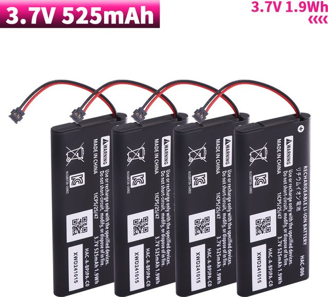 HAC-006 Akku für Nintendo Switch Joy-Con, 3,7 V 525 mAh, Schwarz - Bild 1