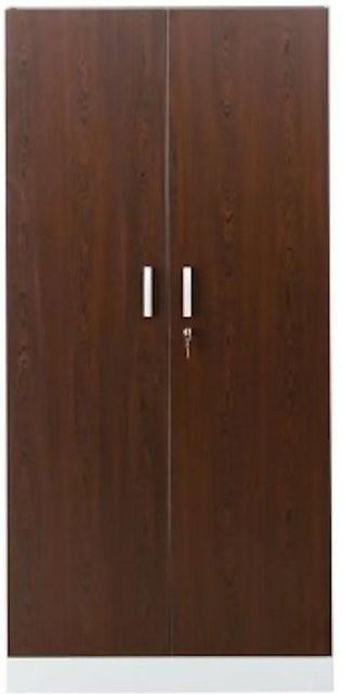 PROREGAL Aktenschrank Beetle mit 4 Fachböden und Schloss, Grau und Wenge, H x B x T: 195 x 92 x 42 cm - Bild 1