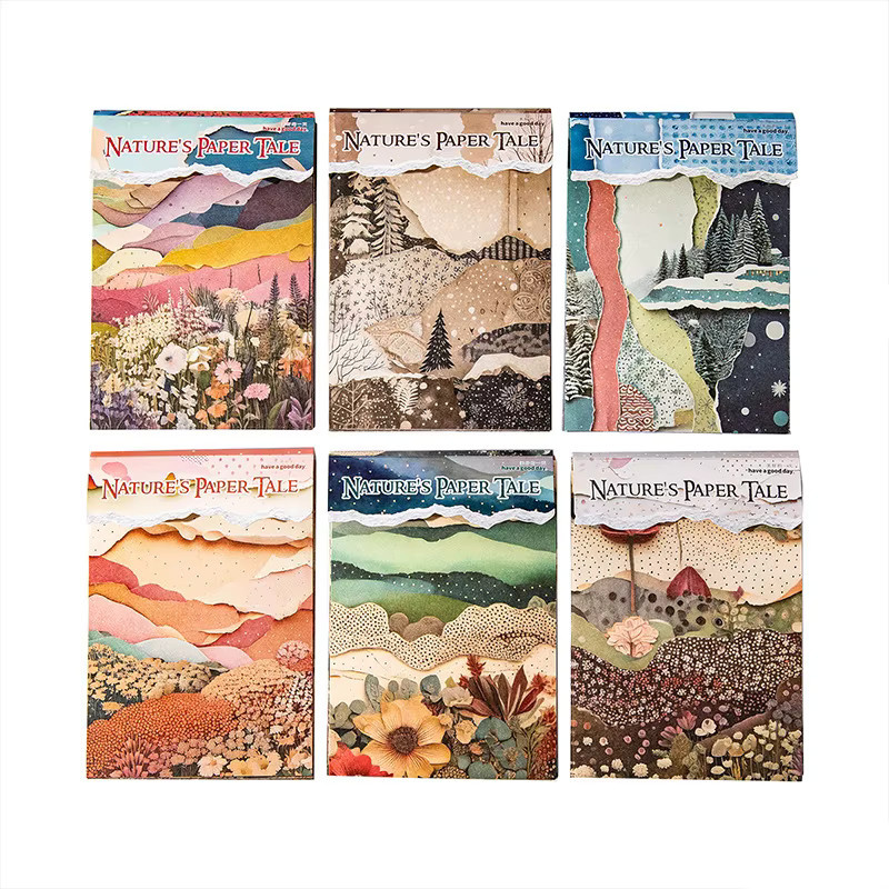 30 Stück Naturlandschaft Scrapbook-Papier in Multicolour für dein DIY-Album und Dekorationsarbeiten - Bild 4