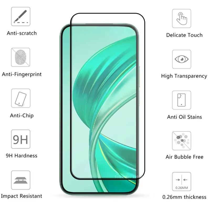 6 in 1 Displayschutz-Set für Huawei Honor X8b mit gehärtetem Glas und Objektivschutz, transparent - Bild 1