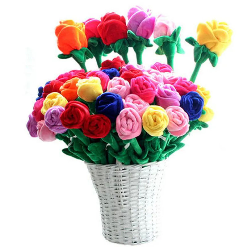 Kidsly Plüsch Spielzeug Rose Blume als kreative Vorhang Schnalle in Rosa, Höhe: 85 cm - Bild 4