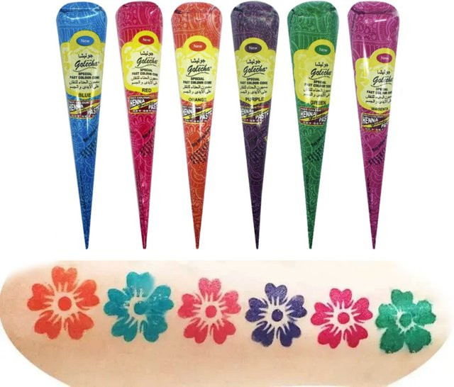 GOLECHA Henna Kegel Tattoo Paste, Mehrfarbig - Bild 1