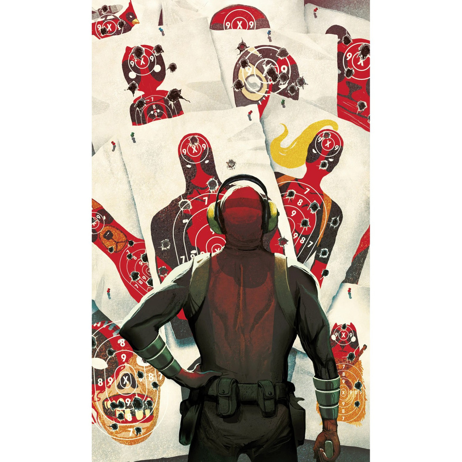 Komar Vlies Fototapete Marvel Deadpool Target Shooting in Rot - Bild 2
