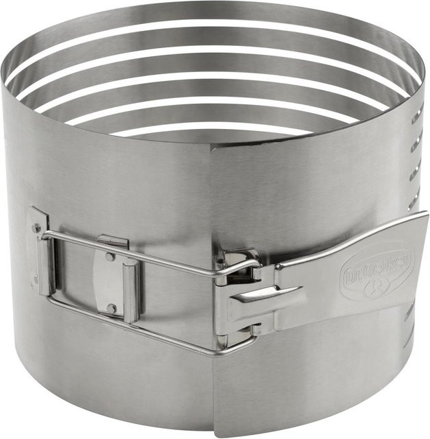 Dr. Oetker Tortenboden Schneidhilfe little layer cakes aus Edelstahl, Silber, rund, verstellbar, Ø 18-20 cm - Bild 1