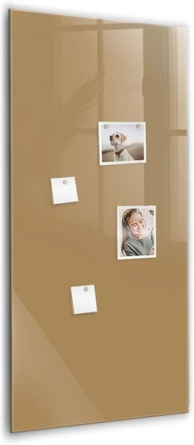 Tulup Glasmagnettafel Dunkelbeige B/H: 60 x 120 cm Magnetisches Glassboard für Büro und Wandmontage - Bild 1