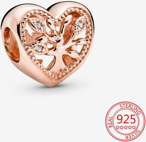 Allbestart Charm, 925 Silber, Herz, Zirkonia, Damen - Bild 1
