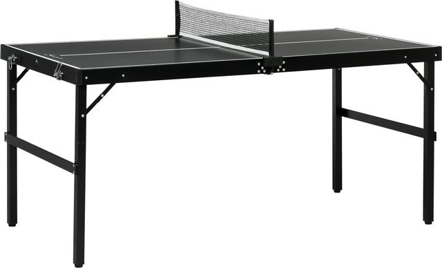 SPORTNOW Mini Tischtennisplatte klappbar, Indoor Spielset, Schwarz - Bild 1