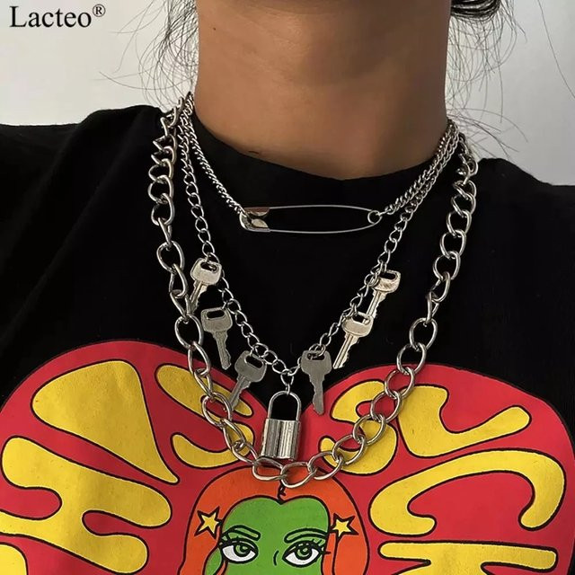 Lacteo Anhänger Halskette, Engel Schlüssel, Silber, Unisex - Bild 1