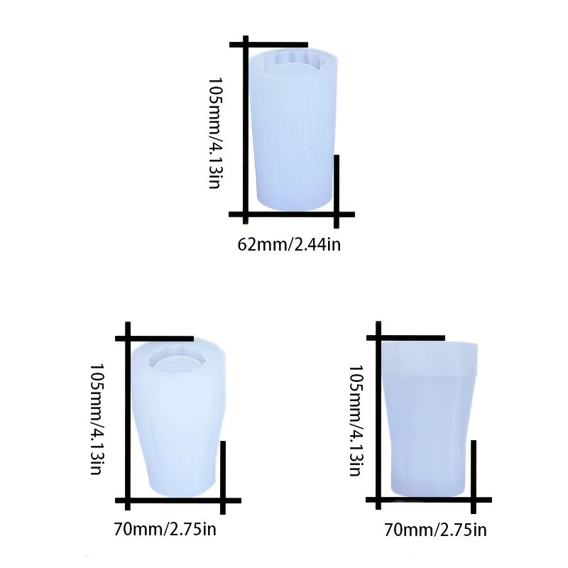 SILIKE LUFEI Silikonform für DIY Kristall-Epoxidharz-Vasen und Blumentöpfe, transparent - Bild 3