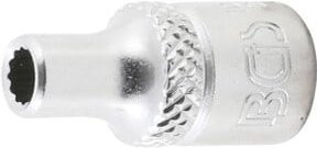 BGS Steckschlüssel-Einsatz Zwölfkant 10870, Antrieb Innenvierkant 6,3 mm (1/4 Zoll), SW 5/32 Zoll, Silber - Bild 1