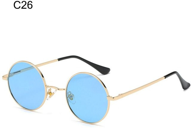 Yiran bag Sonnenbrille, rund, Metall, weiß, Unisex, polarisiert - Bild 1