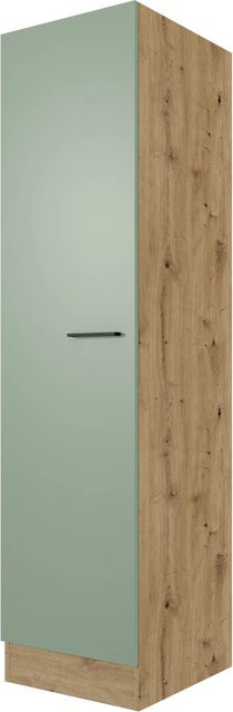 Flex-Well Küchenschrank Cara Schilfgrün matt und Artisan Eiche, B/H/T: 50 x 200 x 57 cm - Bild 1