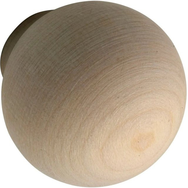 Alles im Griff Möbelknopf Olwen aus Ahorn in Roh, Durchmesser: 3 cm, Tiefe: 3,4 cm - Bild 1