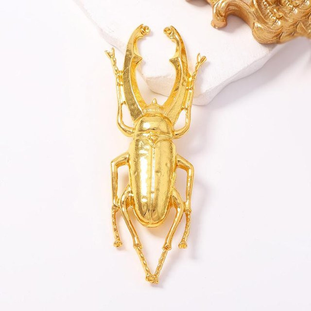 Brosche Käfer, Gold, Vintage, Unisex - Bild 1