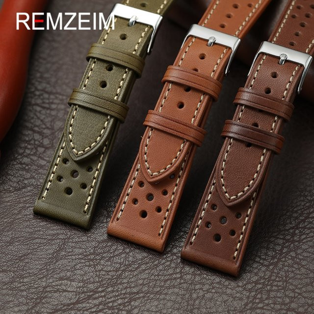 REMZEIM Uhrenarmband Rindsleder, Vintage, Unisex - Bild 1