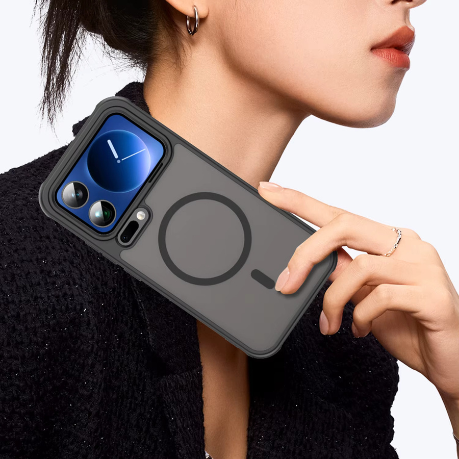Magnetische Handyhülle für Xiaomi 15 Ultra und Xiaomi 17 Pro Max mit buntem Design in Schwarz mattiert - Bild 3