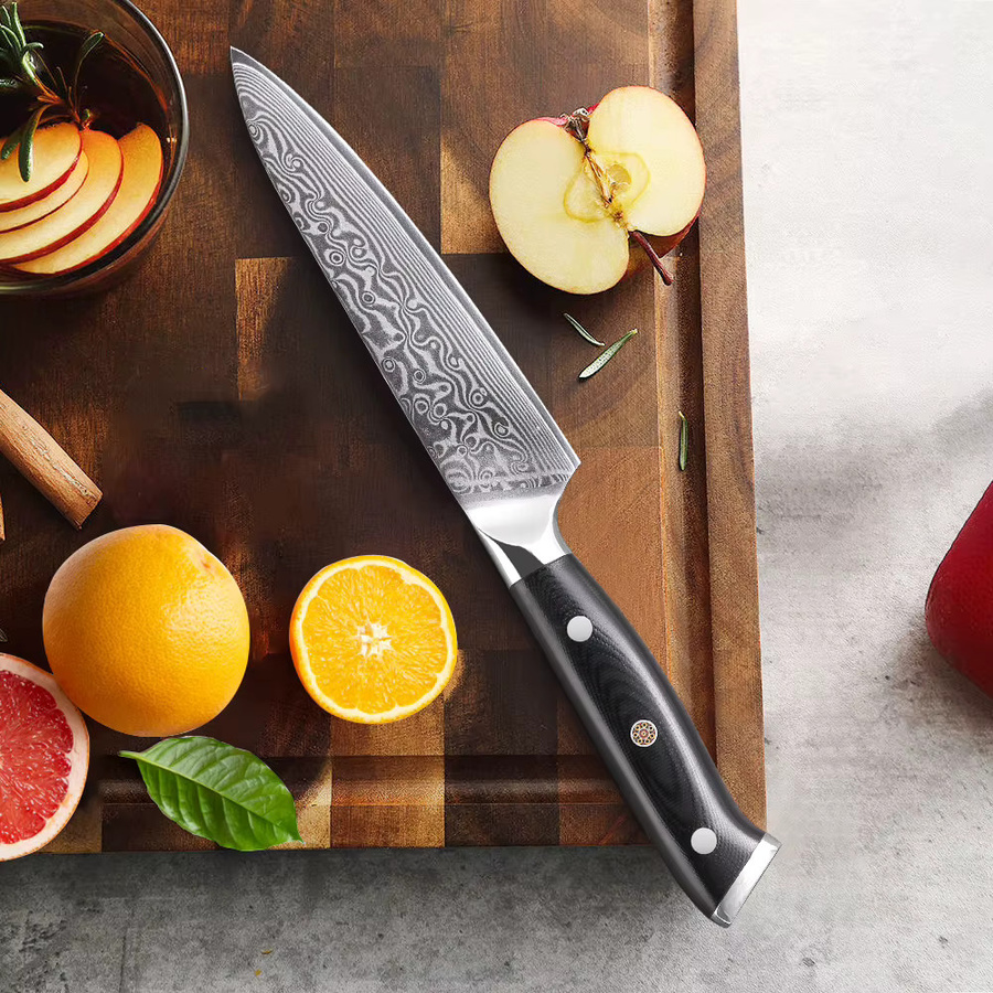 YIZEMA Damaststahl Küchenmesser Utility Knife mit Holzgriff für Fleisch, Gemüse und Obst - Bild 2