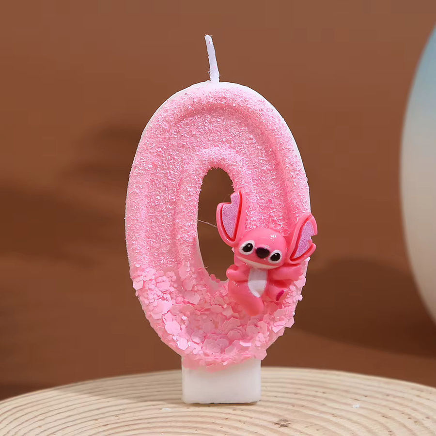 MINISO Digitale Geburtstagskerze in Pink mit floralem Design für deine Party-Dekoration - Bild 2