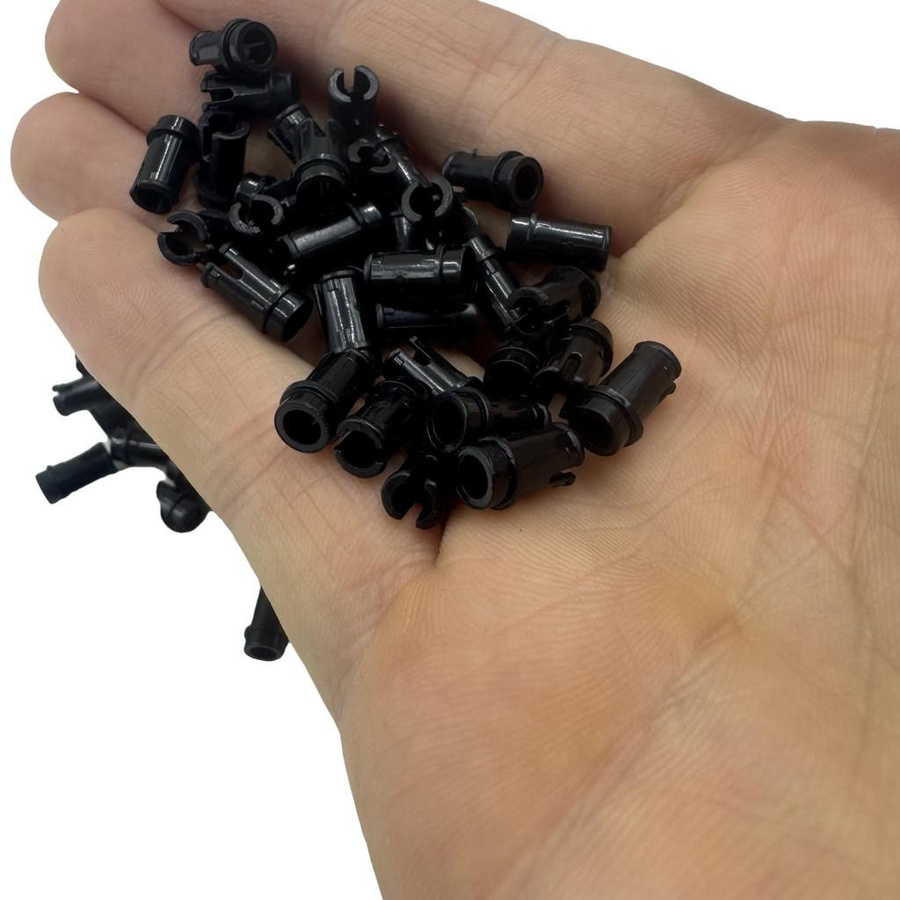 Yiran Toy Technischer Pin 1/2 Bausteine Ersatzsteine schwarz 100-teiliges Set - Bild 4