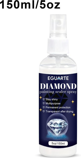 Diamond Painting Versiegelungsspray Transparent Glänzend Perlenfixierkleber für Diamond Art Puzzle Basteln DIY Schutzglanz 150ml - Bild 1
