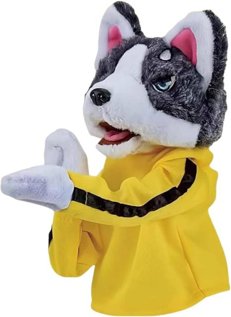 Toys-Glory Fourall Kung Fu Tier Husky Handschuhe, Handpuppe, Gelb - Bild 1