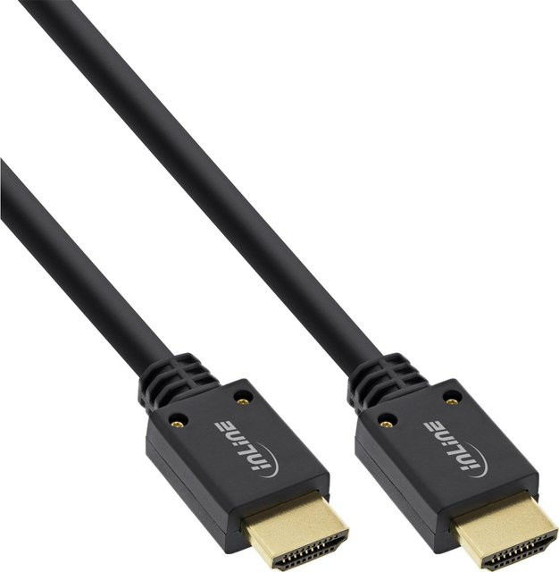 InLine Ultra High Speed HDMI-Kabel Schwarz mit Goldbeschichtung, 5,0 m, unterstützt 8K 60 Hz und 5K 120 Hz, Dolby DTS-HD Master Audio und Dolby TrueHD - Bild 1