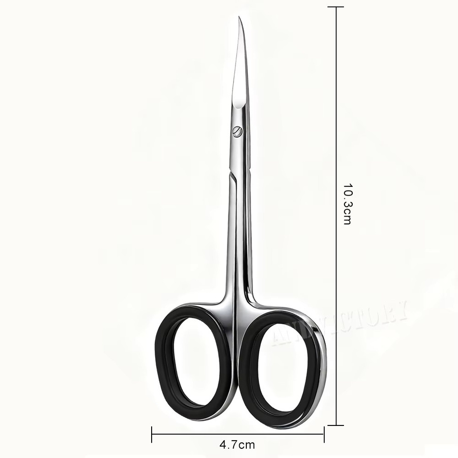 Bello Paratu Nagelhautschere, Edelstahl, gebogen, schwarz, glänzend - Bild 5