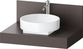 Duravit Konsole Balcoon in Braun mit mittigem Waschbecken, B/T/H: 80 x 55 x 37 cm - Bild 1