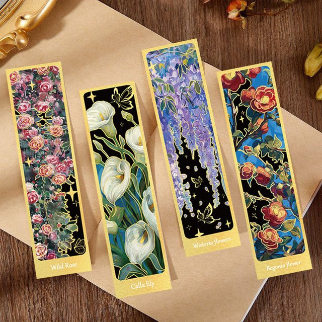 30 Stück Vintage Blumen Ölgemälde Lesezeichen aus Papier in Multicolour für kreative Leser und das Büro - Bild 1